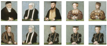 miniatures of the jagiellonian family lucas cranach the younger mid 16th century