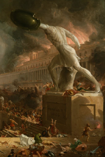Image: Thomas Cole, Destruction (detail) from Course of Empire, 1836
