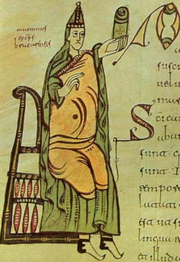 The bishop Martin of Braga, as depicted in the tenth century Codex Albeldensis
