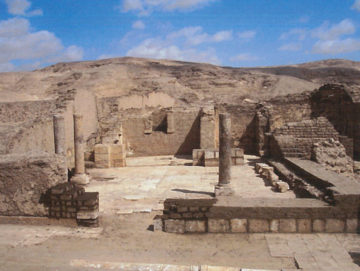 C agar kollouthos church 'The church of Apa Kollouthos at his shrine in Antinoopolis, photograph from Peter Grossmann 2014, ‘Antinoopolis the area of St. Colluthos in the north necropolis’, page 284.'