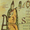 The bishop Martin of Braga, as depicted in the tenth century Codex Albeldensis
